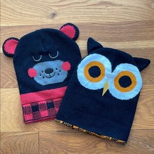 Kids Owl and Bear Hats
